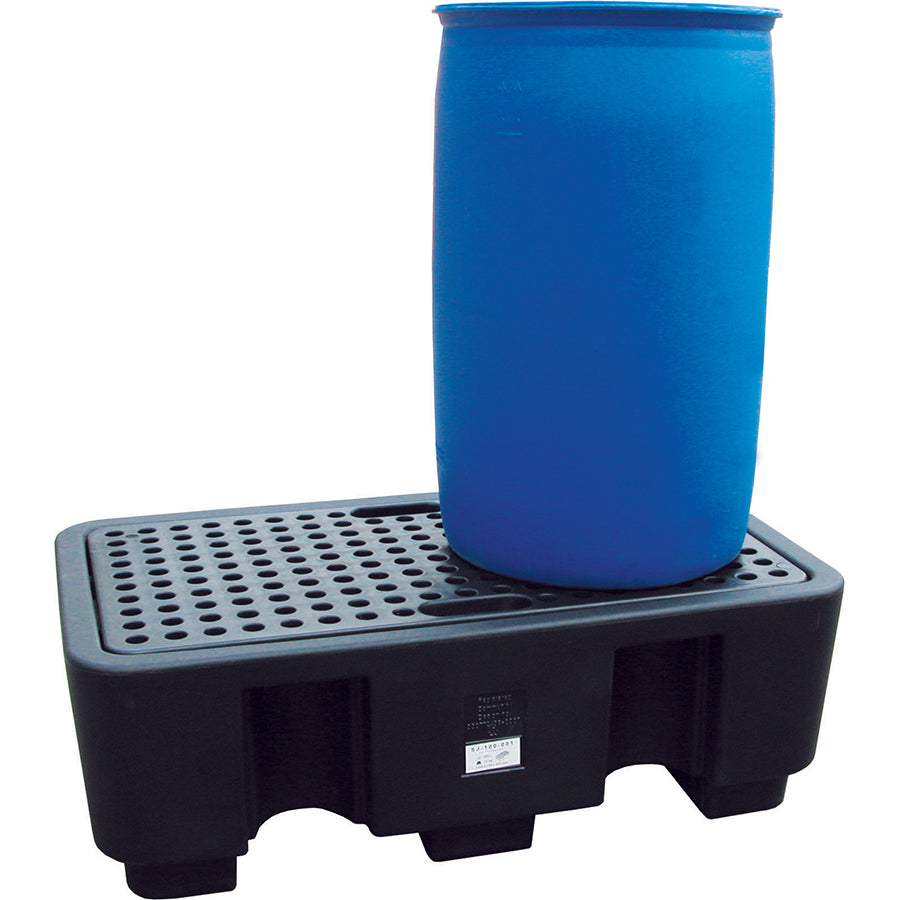 Lekbak met rooster voor opvang olie - 260 liter