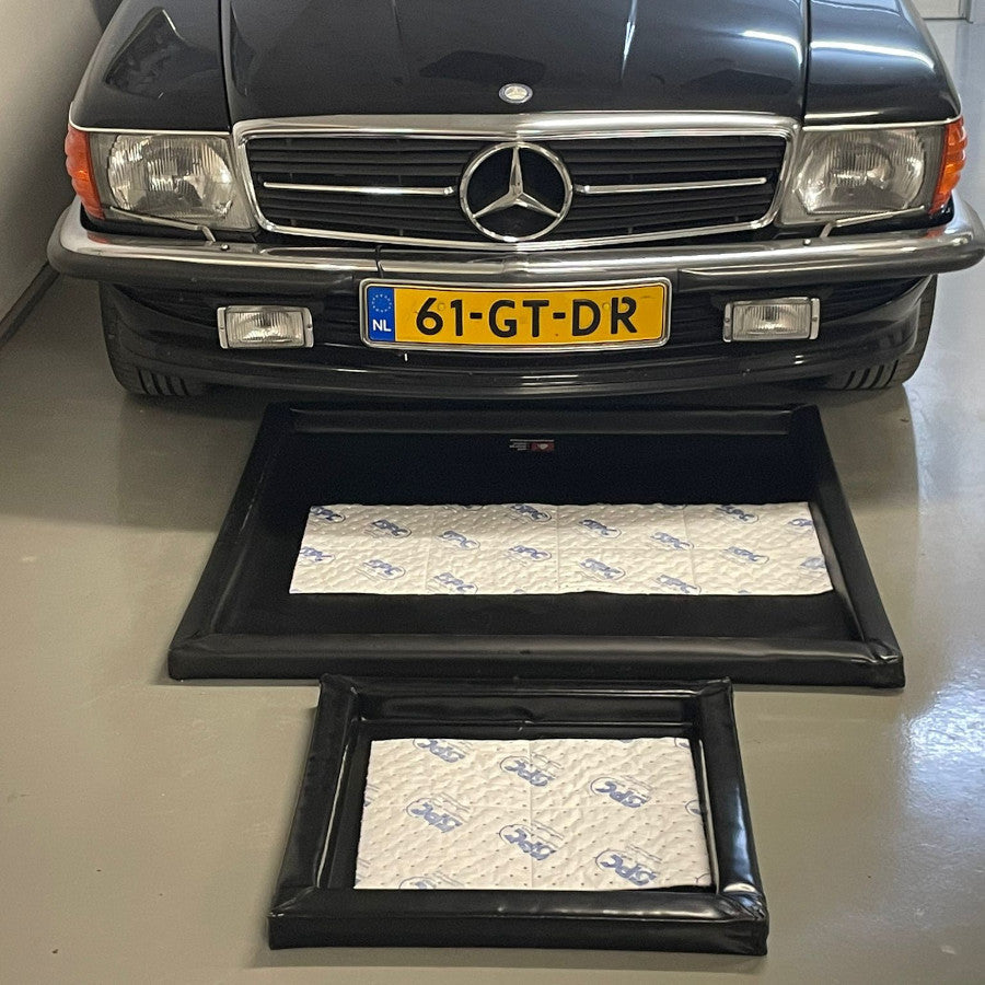 Olie en diesel lekmat hoge rand onder auto olie opvang garage