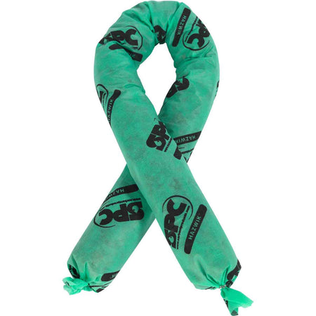 Chemische absorptiesok, bedoeld om een vloeistofdichte dam te vormen rondom een lekkage.