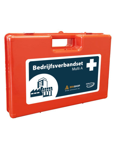 De EHBO koffer A is een uitgebreide verbandset die speciaal ontworpen is voor grote groepen en verschillende verwondingen.
