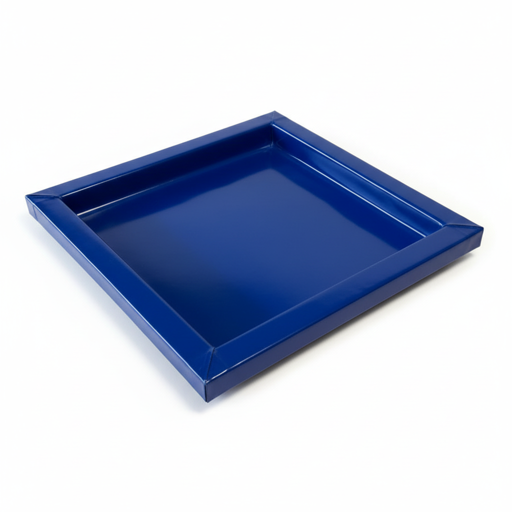 Blauwe lekmat voor opvangen van gemorste vloeistoffen en olie en chemicalien