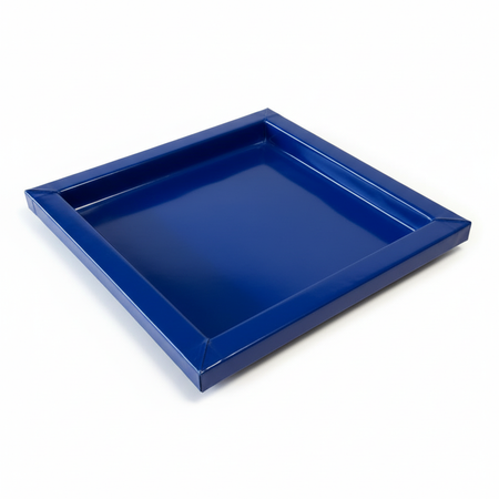 Blauwe lekmat voor opvangen van gemorste vloeistoffen en olie en chemicalien