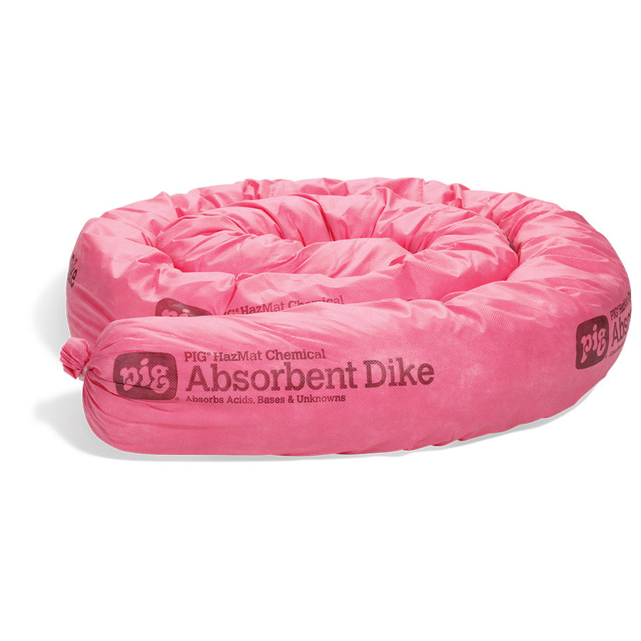 Dikke opgerolde chemische roze absorberende sok