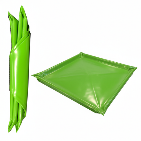 Groene lekmat oprolbaar en vierkant - vierkant formaat