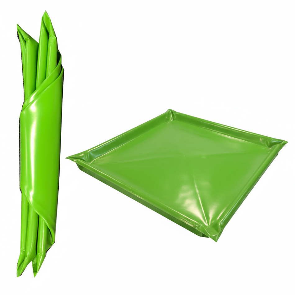 Groene lekmat oprolbaar en vierkant - vierkant formaat