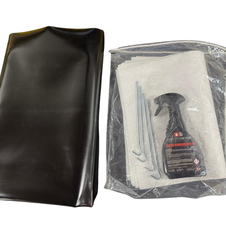 werk milieu vriendelijk en gebruik een grondzeil als je buiten aan auto's sleutelt