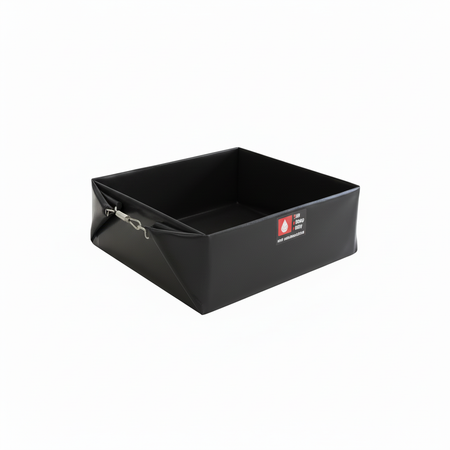 Lekbak zwart makkelijk mee te nemen, omdat deze opvouwbaar is, absorptieshop