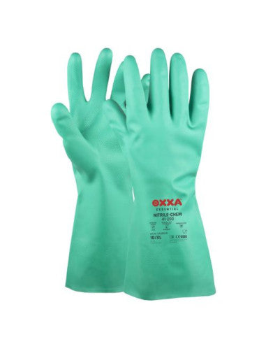 Groene handschoenen voor chemisch en nat werk