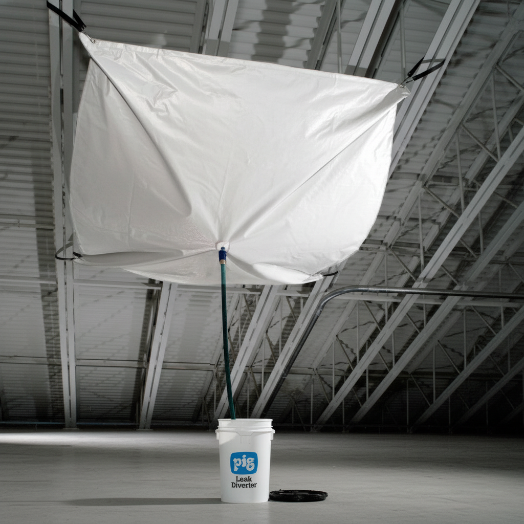 PIG Leak Diverter zeildoek met emmer