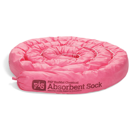 Lange roze opgerolde chemische absorptiesok