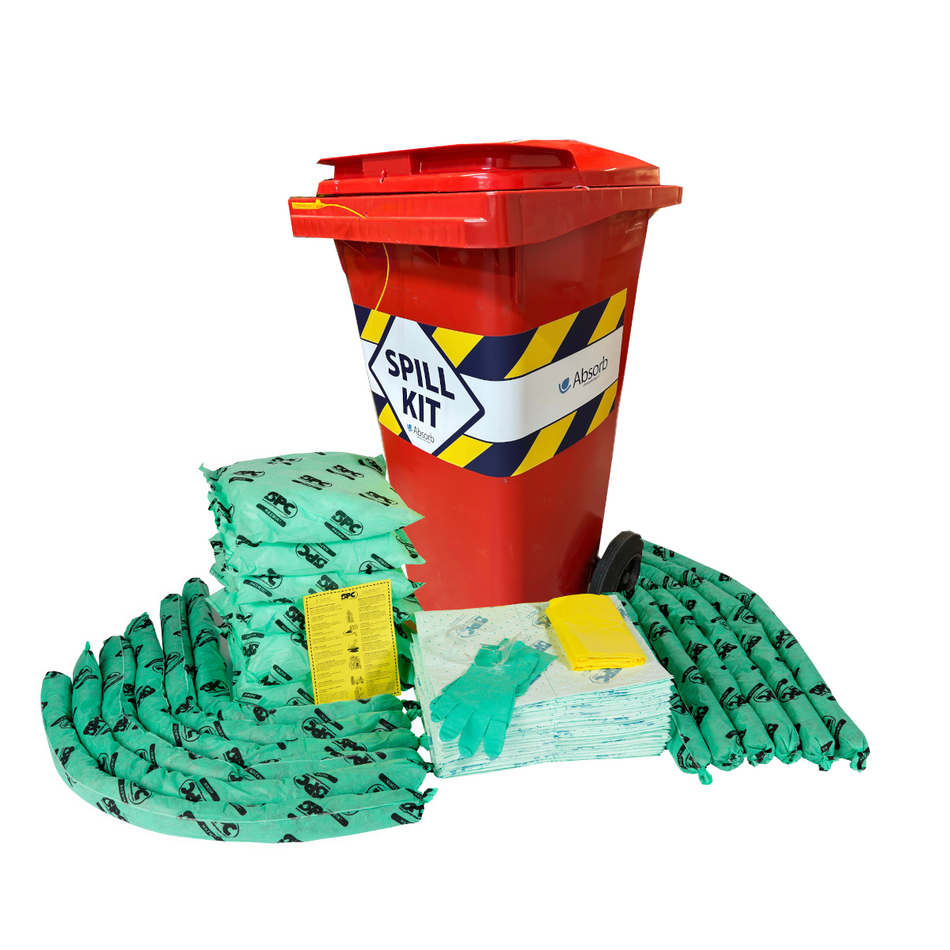 Spill kit op wielen chemie - 120 liter