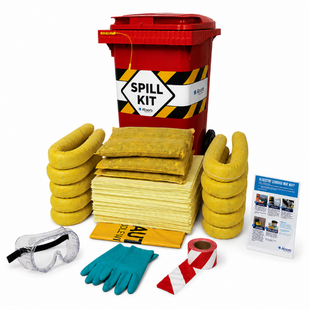 Spill kit chemie, goed voor 120 liter vloeistoffen n chemicalien te absorberen.