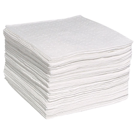 Stapel witte olie absorberende doeken