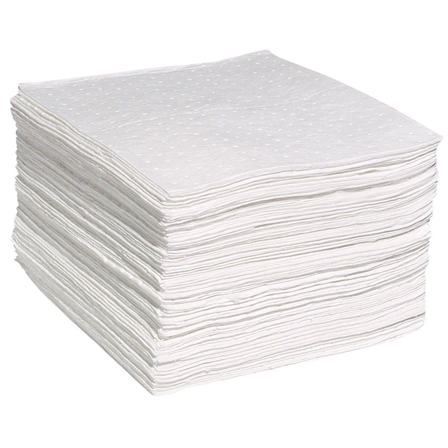 Stapel witte olie absorberende doeken